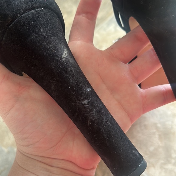 Schutz Black Bling Jayda Platform Suede Heels 9.5 - Picture 13 of 16